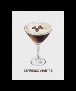 Espresso Martini Glas Poster