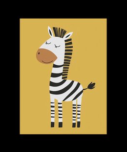 Zebra Kinderkamer Poster