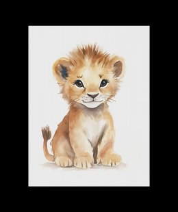 Leeuwen Welpje Kinderkamer Poster