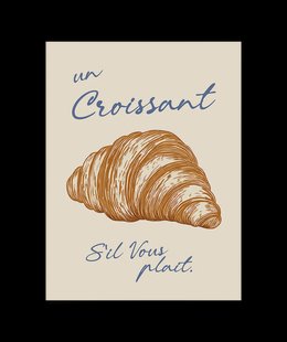 Charmante Franse Croissant Poster