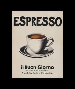 Italiaanse Vintage Espresso Poster