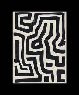 Afrikaanse Zwart-Witte Labyrint Poster
