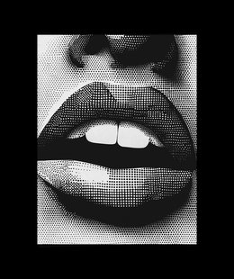 Halftone Lippen Poster