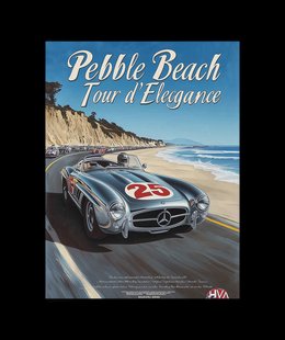 Pebble Beach Tour d'Elegance Vintage Racing Poster