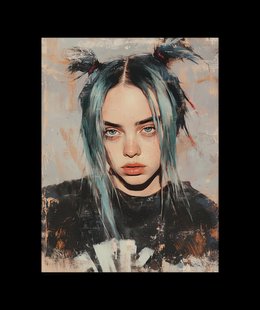 Billie Eilish Blue Hair Poster