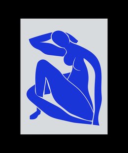 Abstracte Zittende Vrouw Poster