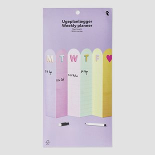 Opvouwbare weekplanner met marker