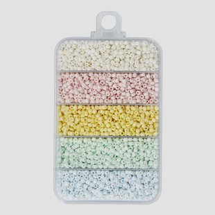 Pastelkleurige glaskralen mix