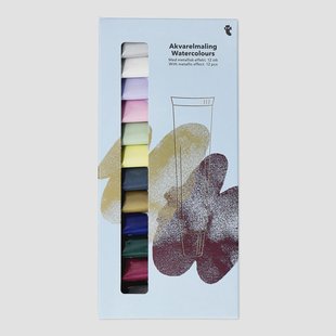 Aquarelverf met metallic effect - 12 st.