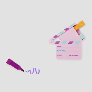 Markeerstiften in clipboard-vorm - 3 st.