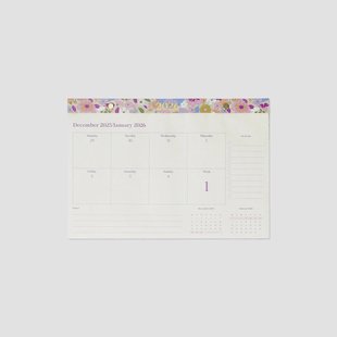 Bloemen weekplanner - Engels