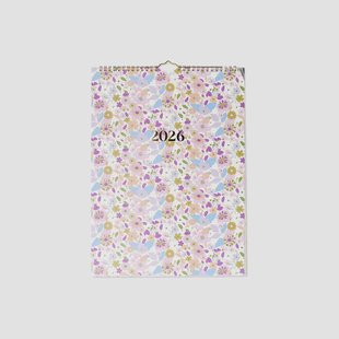 Florale maandkalender om op te hangen - Engels