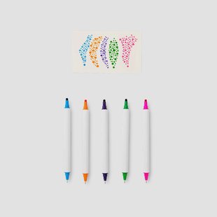 Dubbele markers in doos - 12 st.