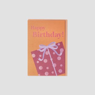 Verjaardagskaart met cadeau motief