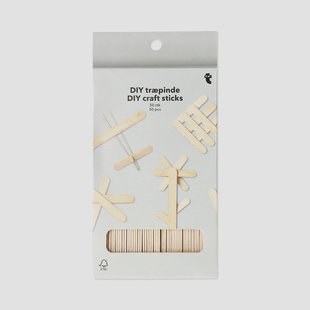 DIY houten knutselstaafjes - 50 stuks