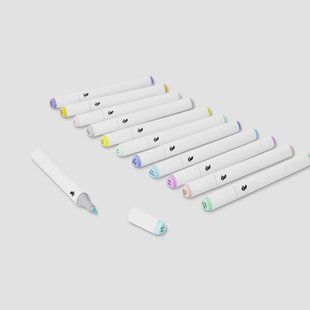 Twin markers pasteltinten - 12 stuks