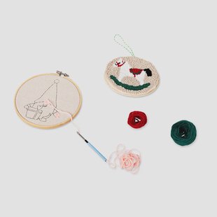 Kerstdag punch naaldenset - 2 stuks