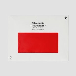 Rood tissuepapier - 8 stuks