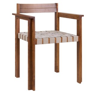 Frama Symmetry Eetkamerstoel Met Armleuning Honey Ash Wood / Oat Fabric