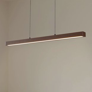 Lucande LED hanglamp Emara, donker hout, eiken, CCT