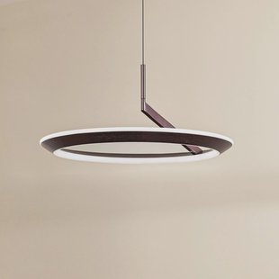 Lucande LED hanglamp Eldra, koffiebruin, Ø 55 cm, CCT