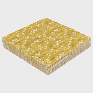 Servetten, papier, veldbloemen, 33 x 33 cm, 20 stuks