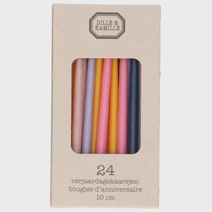Verjaardagskaarsjes, mix veelkleurig