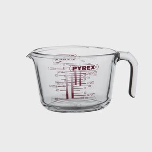 Maatbeker Pyrex, glas, 1 liter