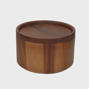 Pot met deksel, acaciahout,&Oslash; 14 cm