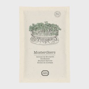 Kiemgroente, biologisch, mosterdkers, 50 g