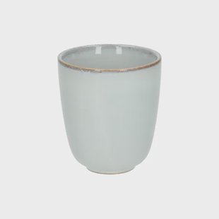 Beker reactieve glazuur, steengoed, grijs