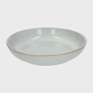 Bord diep reactieve glazuur, steengoed, grijs,&Oslash; 22 cm