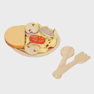 Spaghetti, rubberhout, 3+