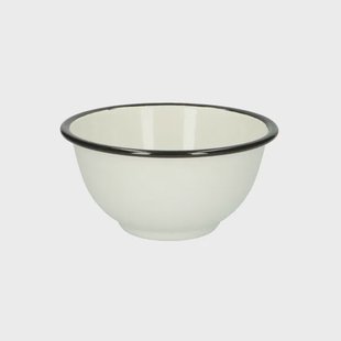 Schaal, emaille, zwart/wit,&Oslash; 13,5 cm