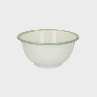 Schaal, emaille, groengrijs/wit,&Oslash; 13,5 cm