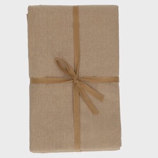 Tafelkleed rond, GOTS bio-katoen, zand,&Oslash; 180 cm