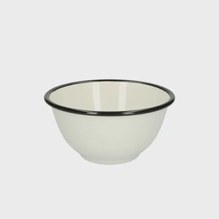 Schaal, emaille, zwart/wit,&Oslash; 15 cm