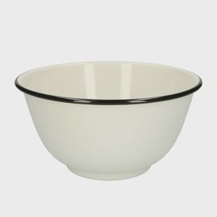 Schaal, emaille, zwart/wit,&Oslash; 21,5 cm