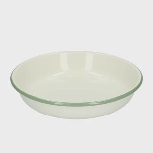 Bord pasta, emaille, groengrijs/wit,&Oslash; 23 cm