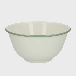 Schaal, emaille, groengrijs/wit,&Oslash; 21,5 cm