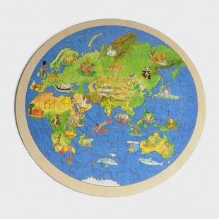 Puzzel wereld, rond