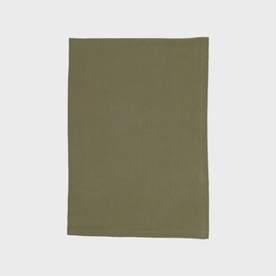 Theedoek, bio-katoen, mosgroen gem&ecirc;leerd