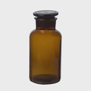 Apothekerspot, glas, bruin,&Oslash; 8 x 17,5 cm