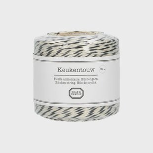 Keukentouw, zwart/ wit