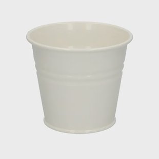 Bloempot, zink, offwhite,&Oslash; 11 cm