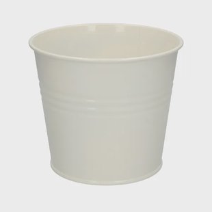 Bloempot, zink, offwhite,&Oslash; 17 cm