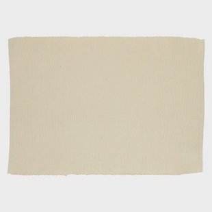 Placemat geribbeld, GOTS bio-katoen, zandgrijs, 35 x 50 cm