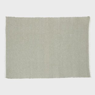 Placemat franjes, GOTS bio-katoen, olijfgroen, 35 x 50 cm