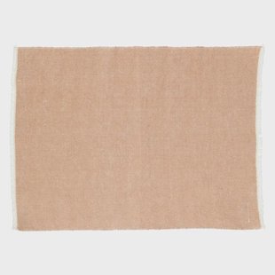 Placemat franjes, GOTS bio-katoen, sienna, 35 x 50 cm