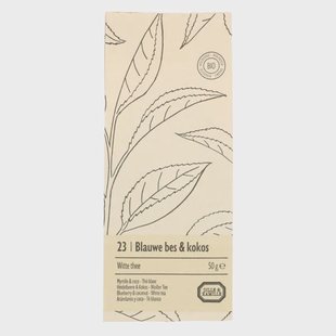 Witte thee, biologisch, blauwe bes en kokos, 50 g